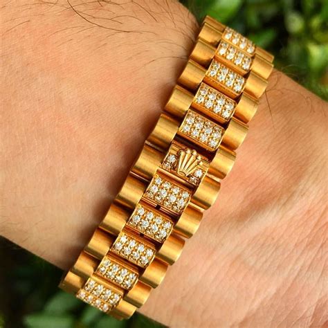 rolex bracelets with diamonds|rolex 14k gold men's bracelet.